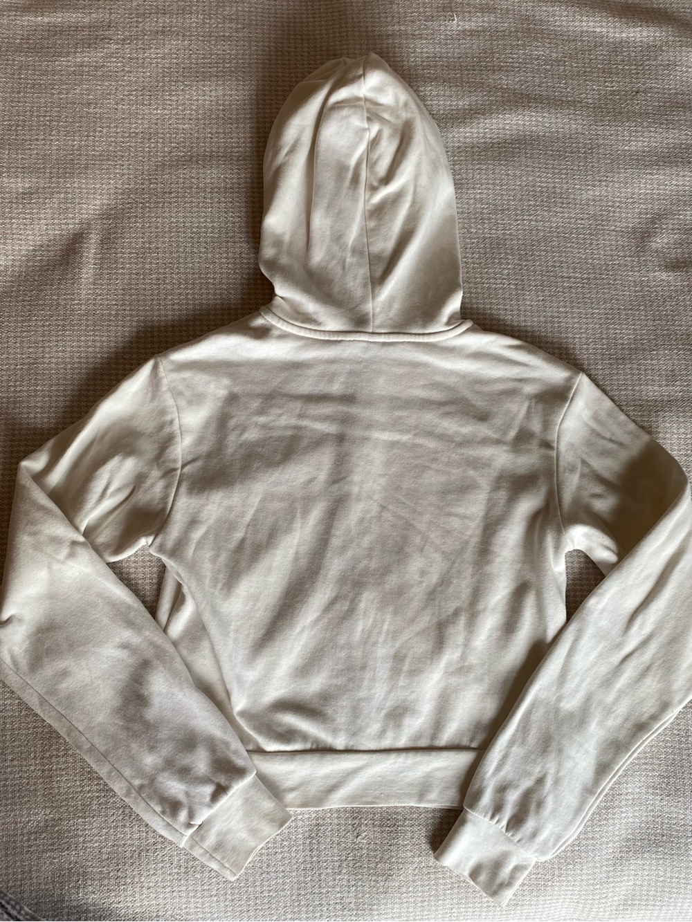H&M Divided Off-White Fleece-Lined Zip Hoodie - Picture 3 of 4